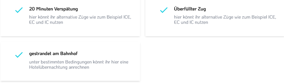 Rechte bei Überfüllung und Verspätung der Bahn